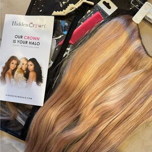 Hidden Crown Halo Hair Extensions - Blonde and Brown